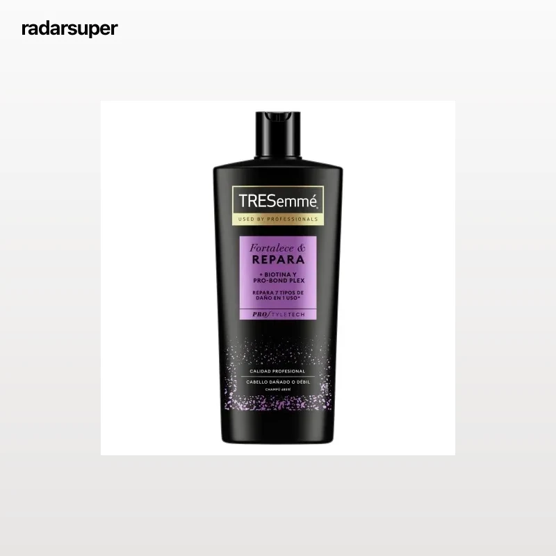 Champú fortalece & repara con biotina & pro-bond complex repara 7 daños en 1 uso Tresemmé 685 ml.