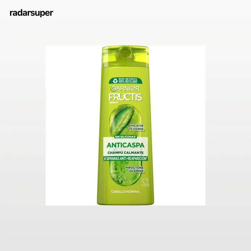 Champú fortificante Anticaspa para cabello normal Garnier-Fructis 360 ml.