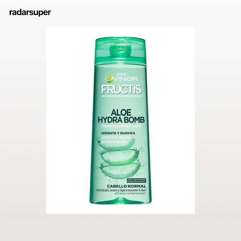 Champú fortificante Fructis 380ml aloe hydra bomb sin siliconas