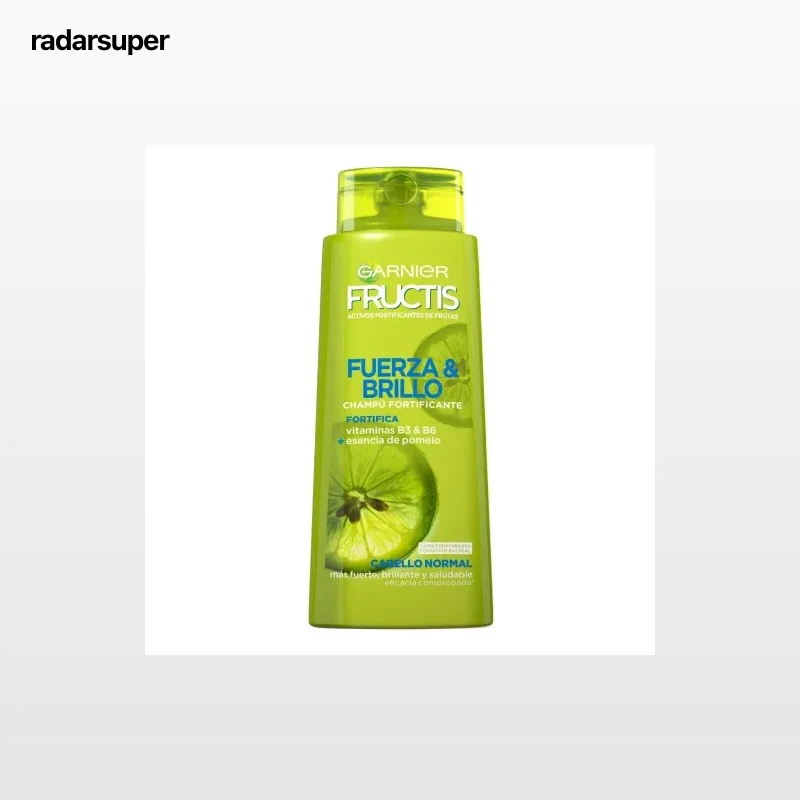 Champú fortificante fuerza y brillo para cabello normal Ganier Fructis 690 ml.