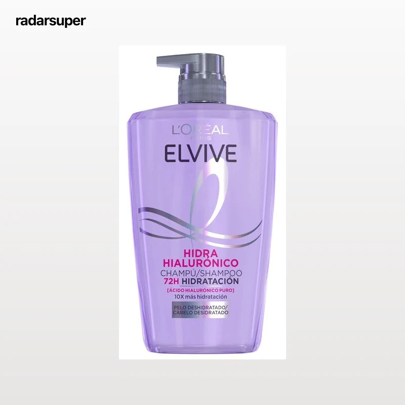 Champú con hidratación 72h Elvive 1L Hidra Hialurónico