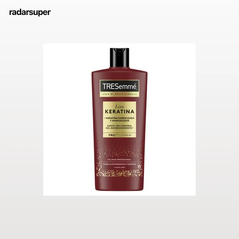 Champú liso keratina con aceite marula hasta 72h control del encrespamiento Tresemmé 685 ml.