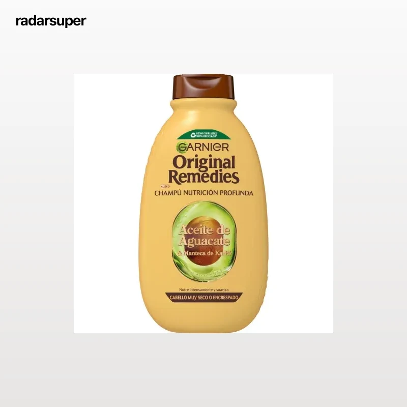 Champú nutrición profunda con aceite de aguacate y manteca de karité Garnier Original Remedies 400 ml