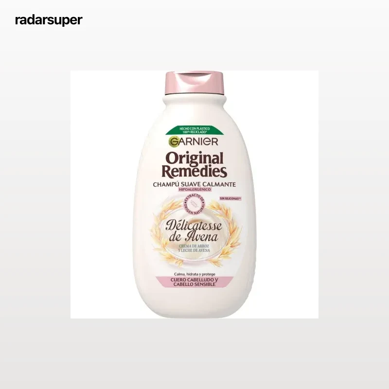 Champú para cuero cabelludo sensible Délicatesse de Avena Original Remedies Garnier 400 ml.