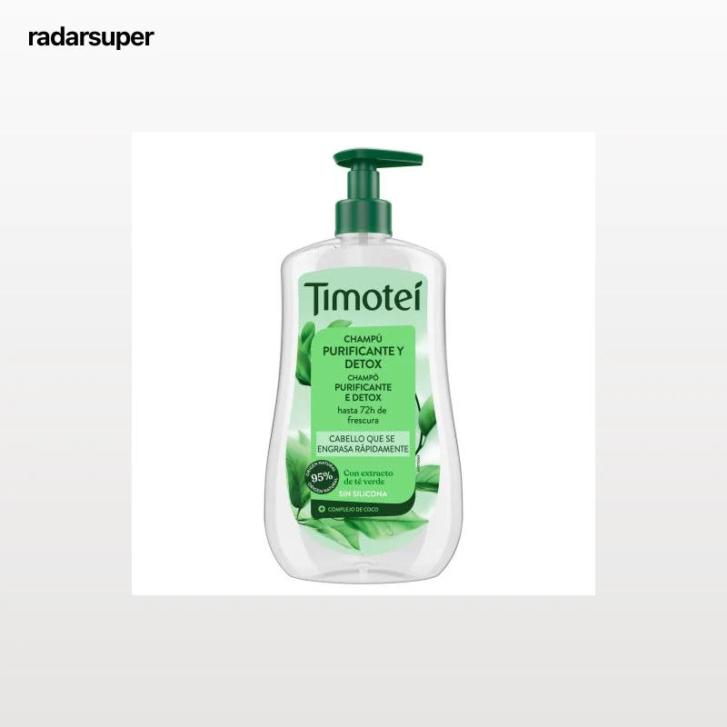Champú purificante y detox Timotei 600 ml.