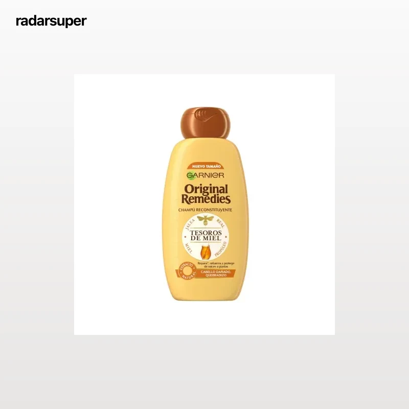 Champú reconstituyente Tesoros de Miel para pelo dañado Original Remedies Garnier 600 ml.