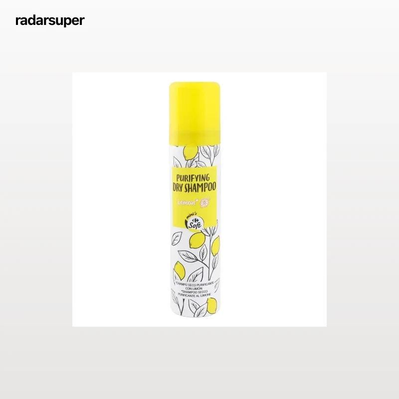 Champú seco purificante con limón Soft Carrefour 75 ml.