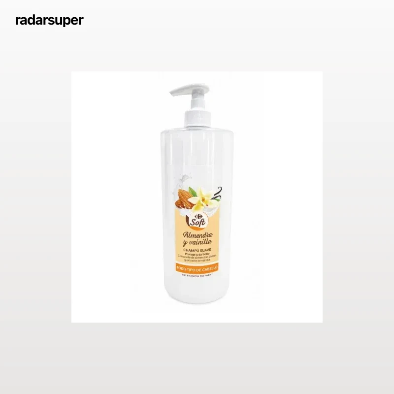 Champú suave almendra y vainilla Soft Carrefour 1 l.