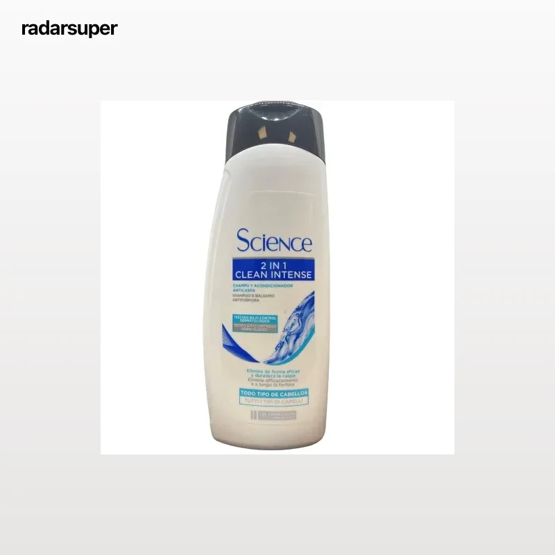 Champú y acondicionador anticaspa 2 en 1 para todo tipo de cabello Science Les Cosmétiques 400 ml.
