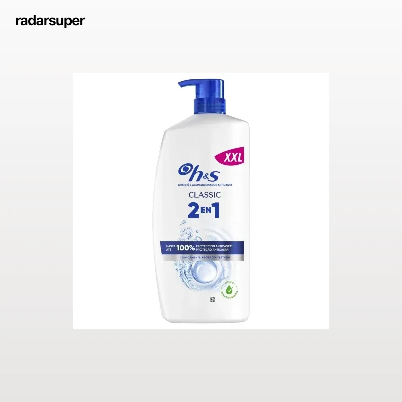 Champú y acondicionador anticaspa classic 2 en 1 H&S 1000 ml.