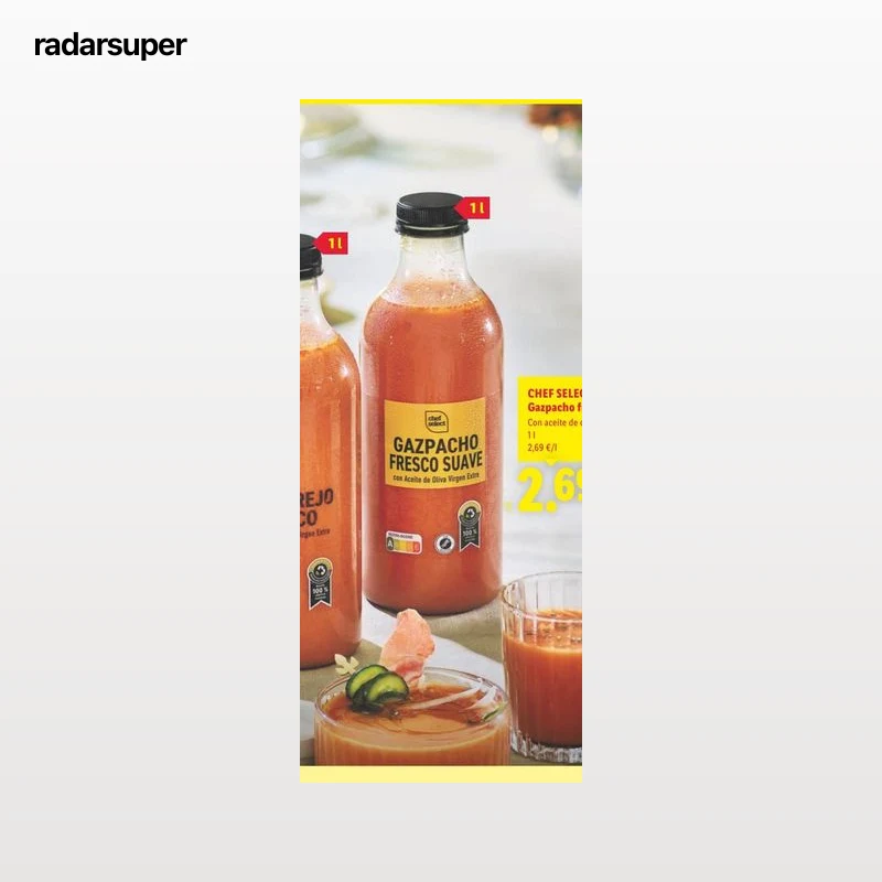 CHEF SELECT Gazpacho fresco suave con Aceite de Oliva Virgen Extra