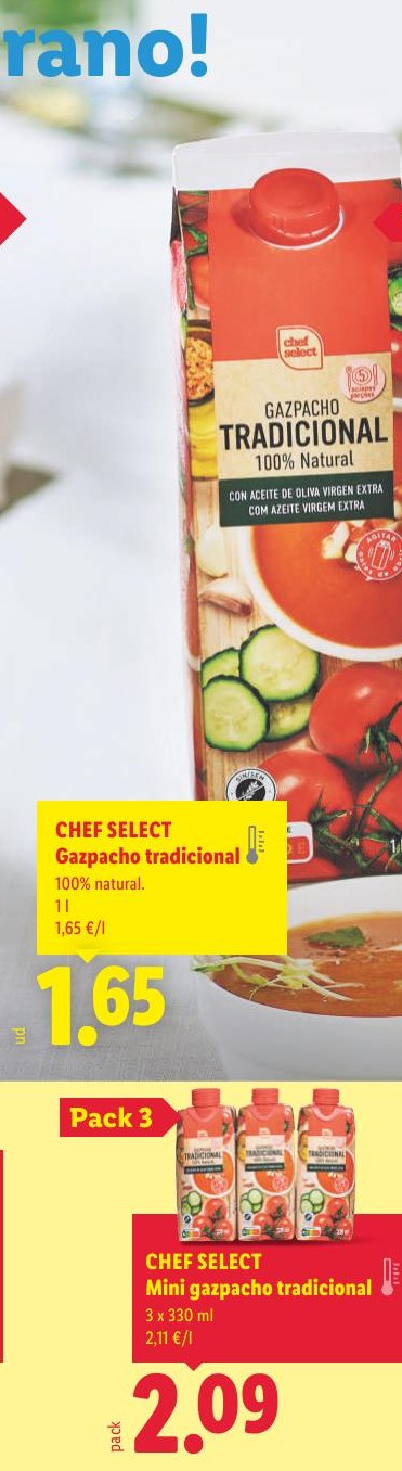 CHEF SELECT Gazpacho tradicional 100% natural