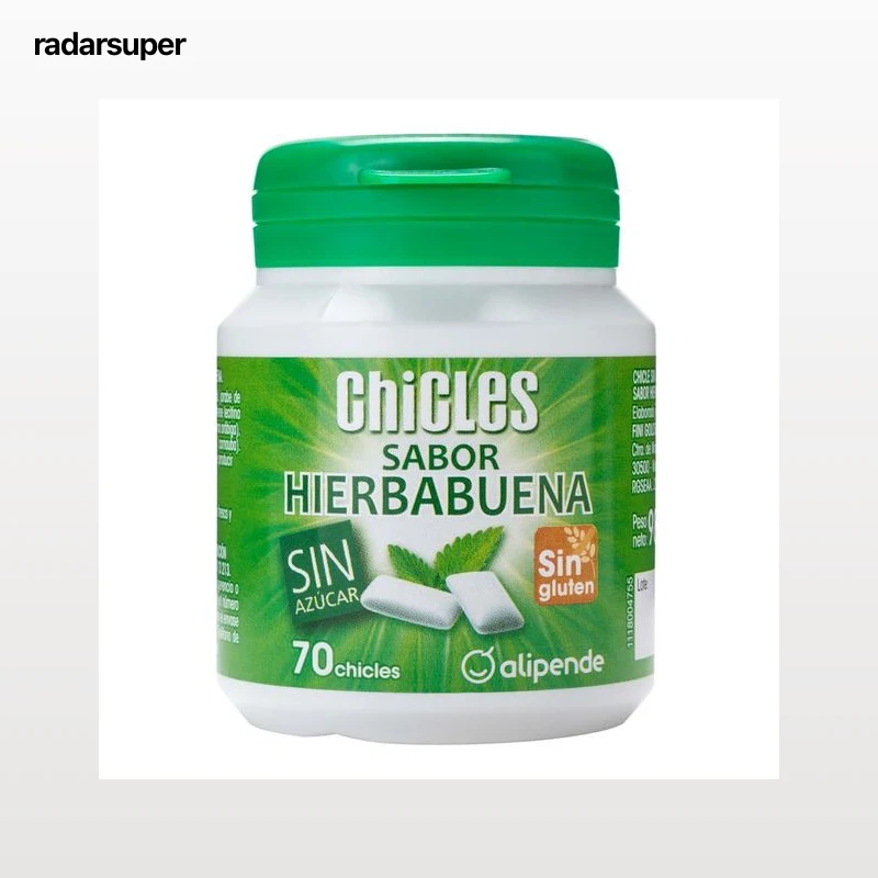 Chicle Alipende sin azúcar bote 98g hierbabuena