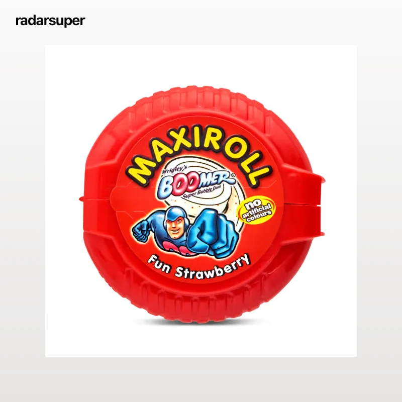 Chicle sabor fresa maxiroll Boomer 56 g