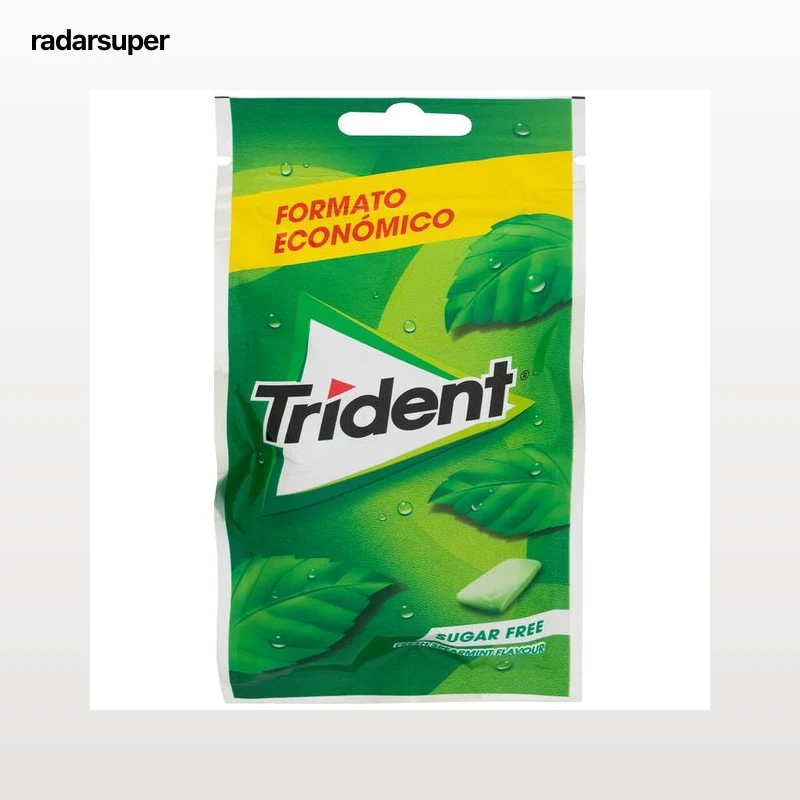 Chicle sin azúcar sabor hierbabuena Trident 43,5g