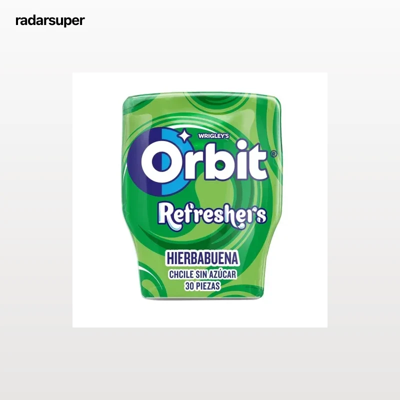 Chicles de hierbabuena Refreshers Orbit sin azúcar 67 g.