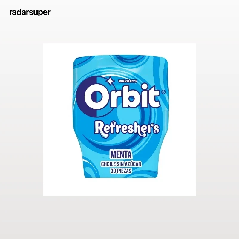 Chicles de menta sin azúcar Refreshers Orbit 67 g.