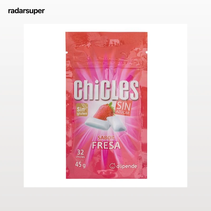 Chicles fresa s/gluten s/azúcar Alipende 45g