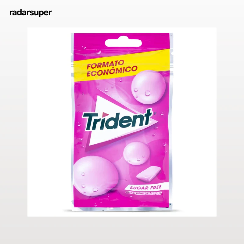 Chicles sabor bubblemint sin azúcar Trident 24 unidades