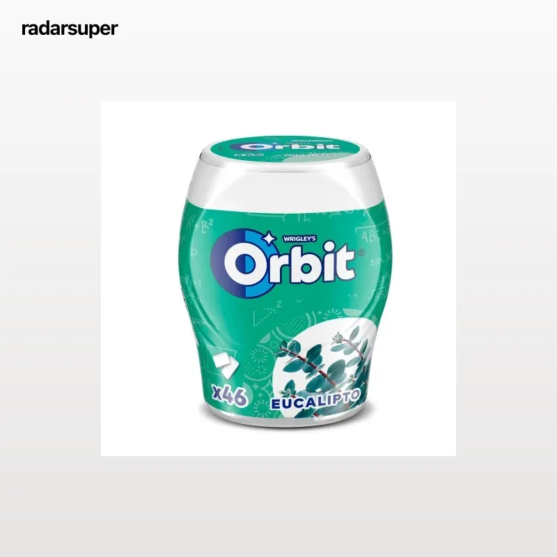 Chicles sabor eucalipto Orbit sin azúcar 64 g.
