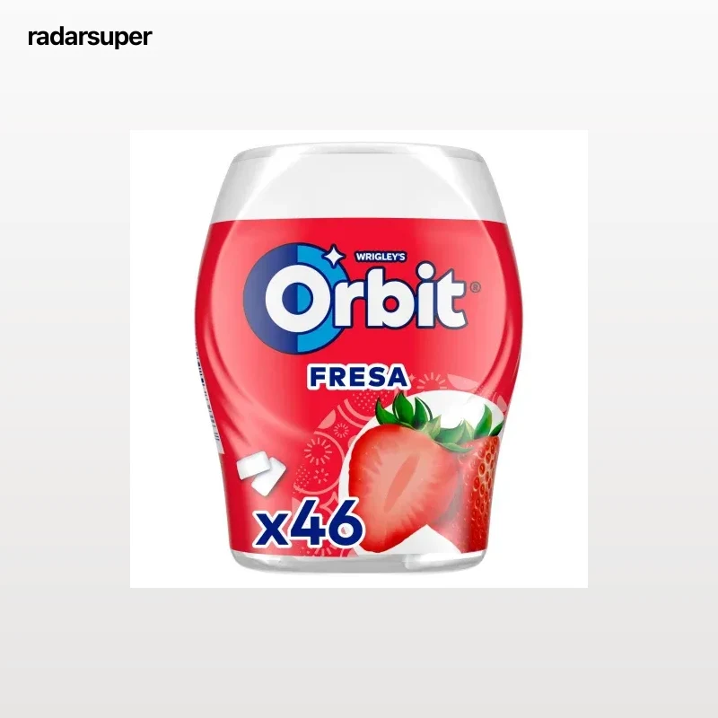 Chicles sabor fresa Orbit sin azúcar 64 g.