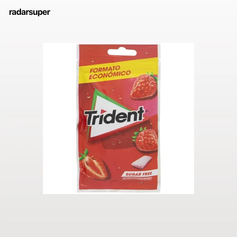 Chicles sabor fresa Trident sin azúcar 43,5 g.