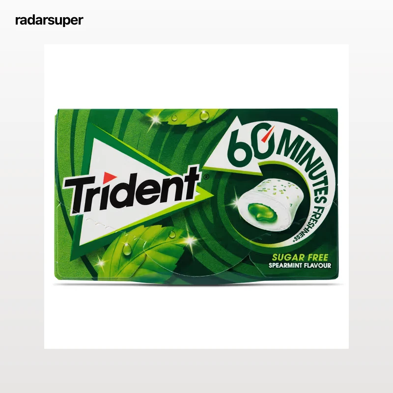 Chicles sabor hierbabuena 60 minutos sin azúcar Trident 22 g
