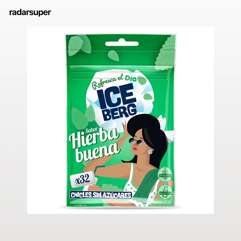 Chicles sabor hierbabuena sin azúcar Iceberg de Dia 44.8 g