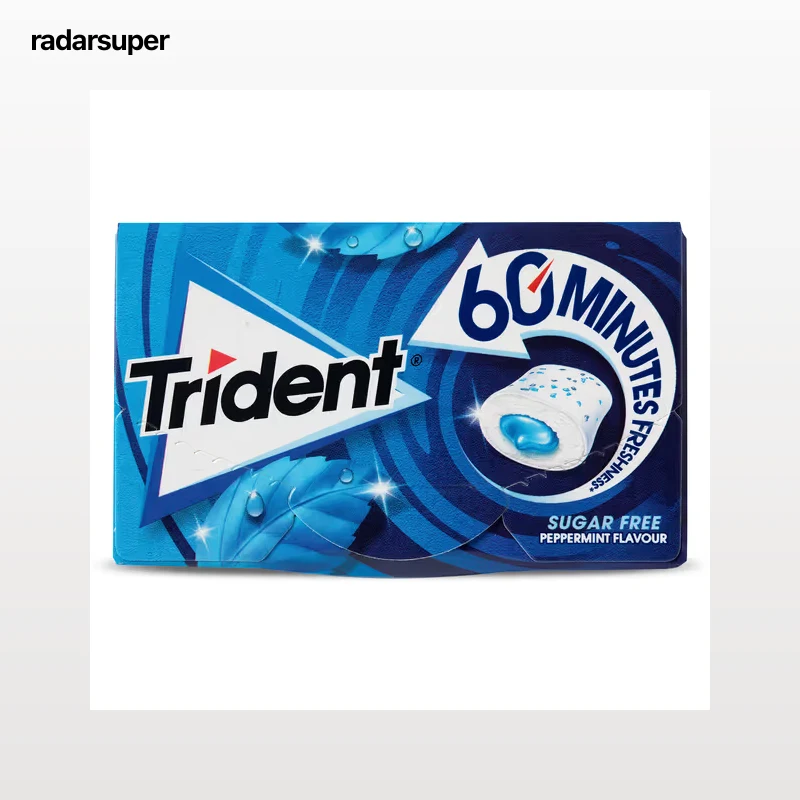 Chicles sabor menta 60 minutos sin azúcar Trident 22 g