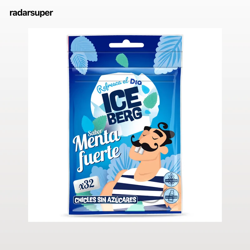 Chicles sabor menta fuerte sin azúcar Iceberg de Dia 44.8 g
