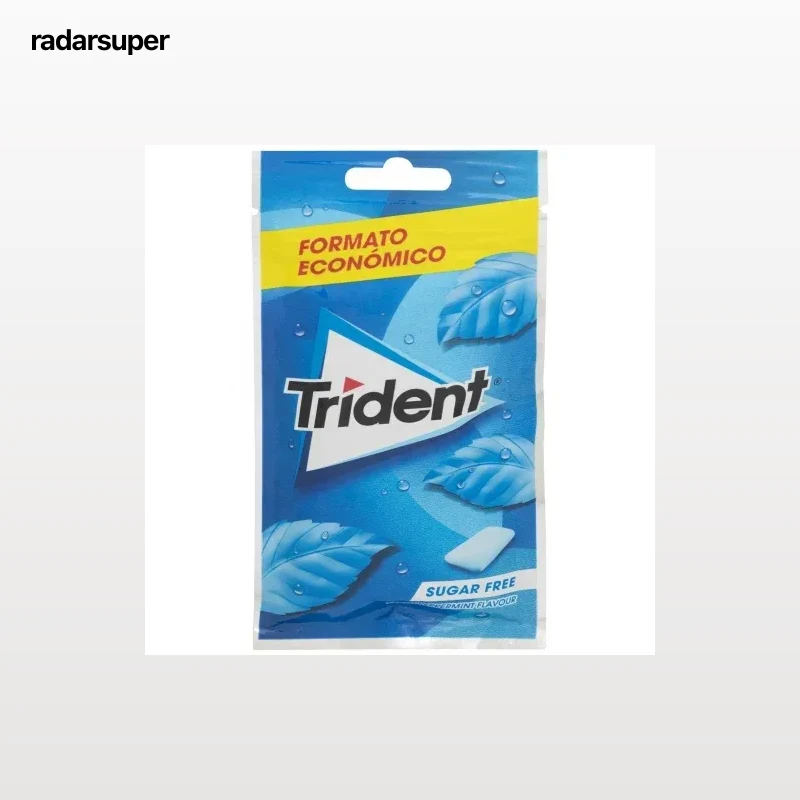 Chicles sabor menta Trident sin azúcar 30 g.