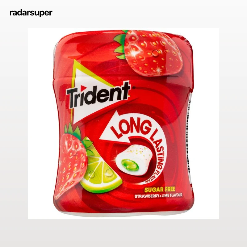 Chicles sin azúcar de fresa y lima Trident 68,2g