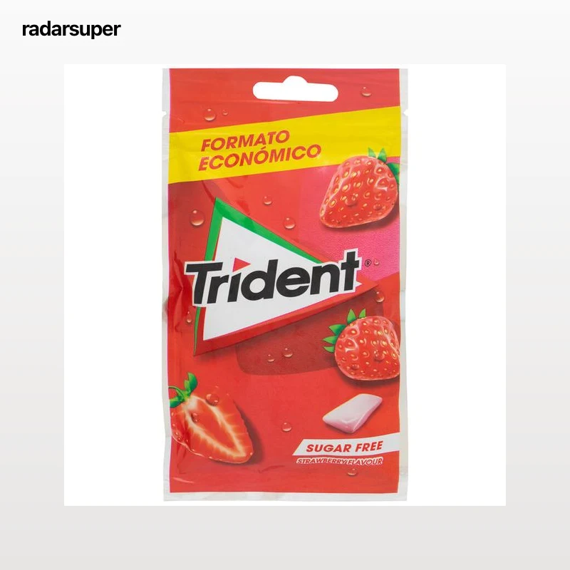 Chicles sin azúcar sabor fresa Trident 43,5g