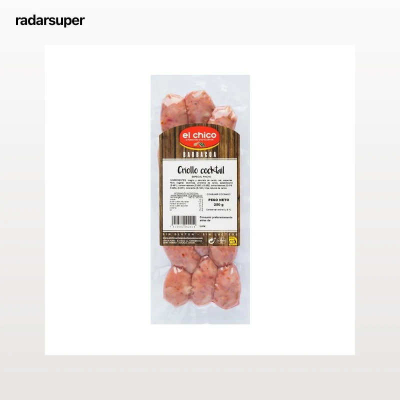 EL CHICO Chorizo criollos de cocktail, especiales para picho 250 g.
