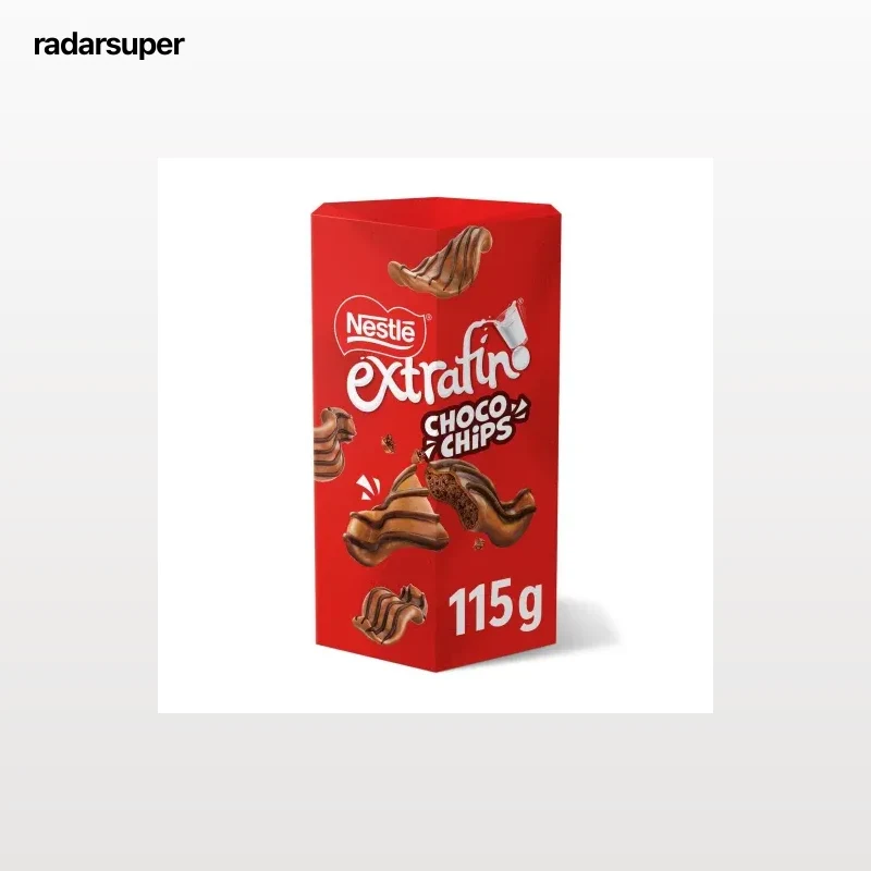 Chips de cereales crujientes cubiertos de chocolate Nestlé Extrafino Choco Chips 115 g.