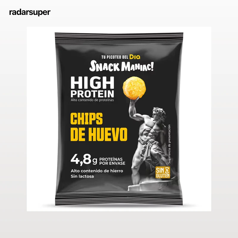 Chips de huevo alta en proteínas Dia Snack Maniac 10 g