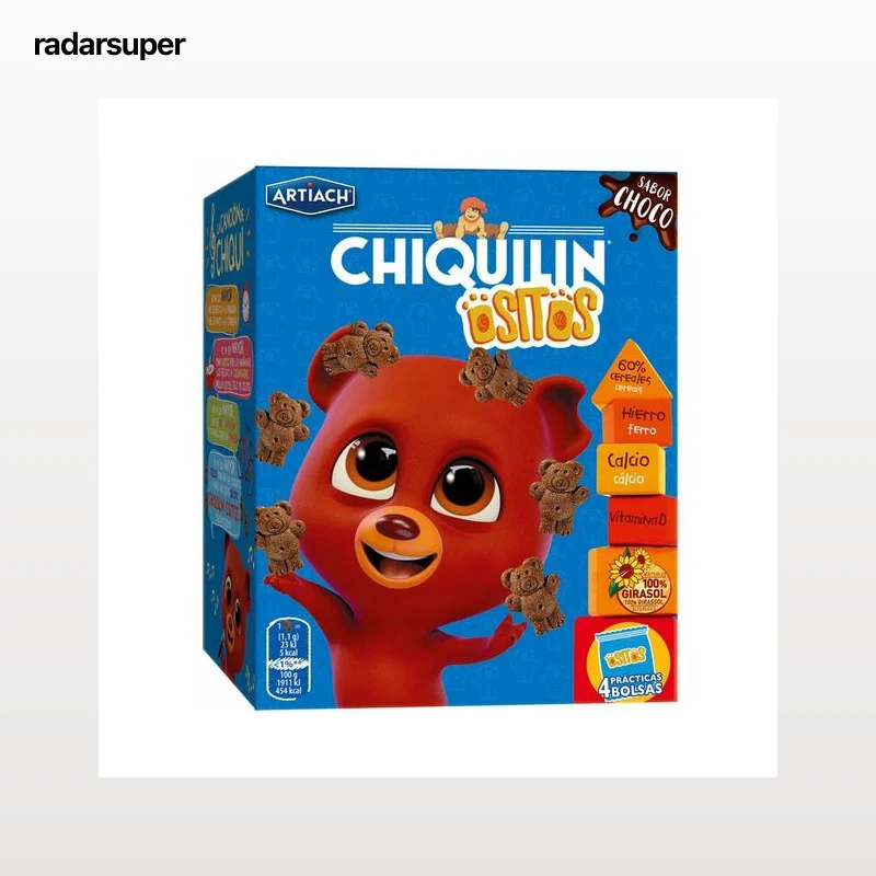 CHIQUILÍN Ositos Galletas de chocolate con forma ositos 160 g.