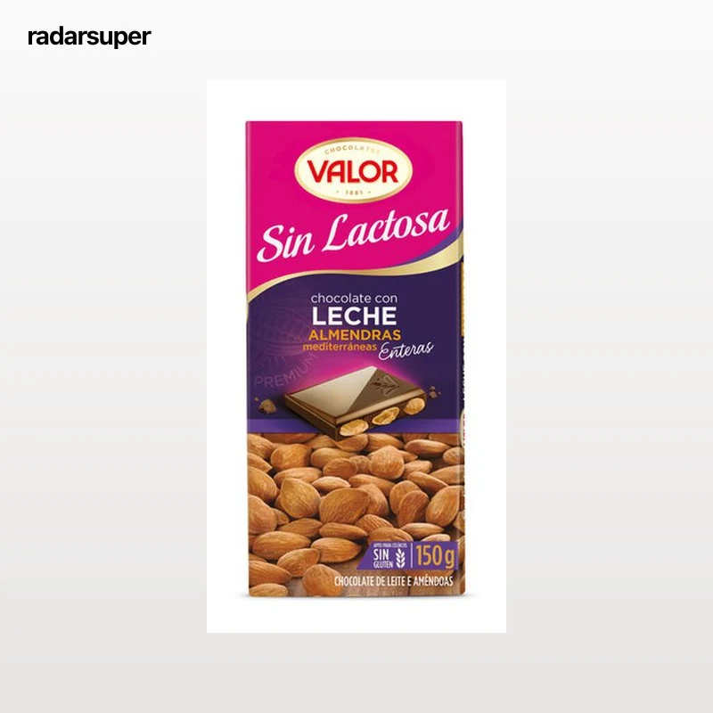 Chocolate con almendras s/gluten s/lactosa Valor 150g