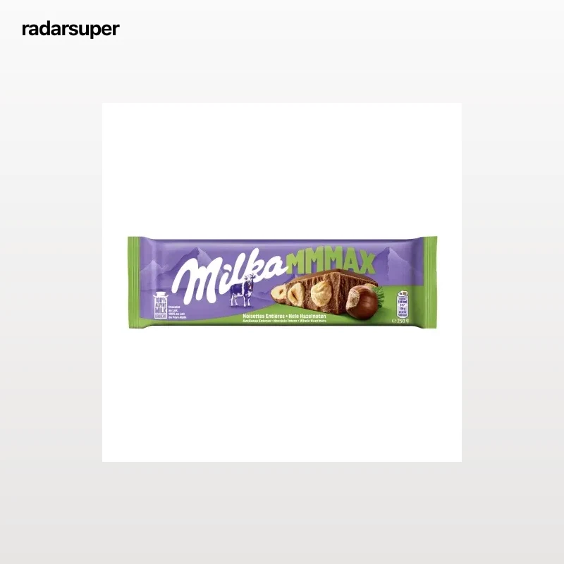 Chocolate con avellanas enteras Milka 250 g.