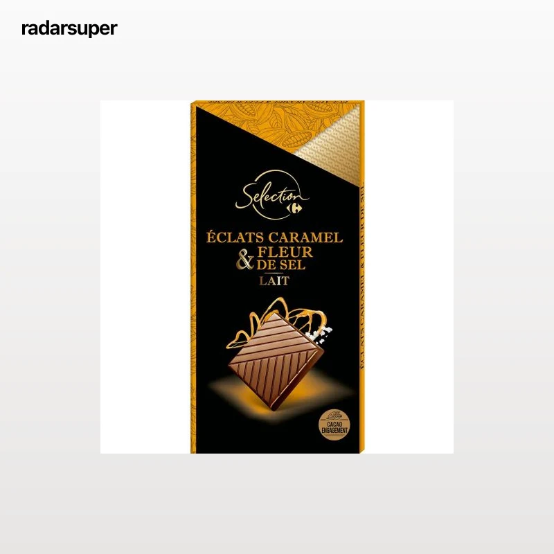 Chocolate con caramelo y flor de sal Carrefour Selección 100 g.