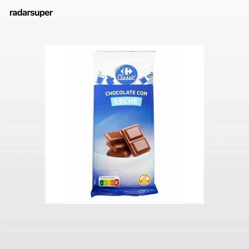 Chocolate con leche Carrefour Classic sin gluten 150 g.