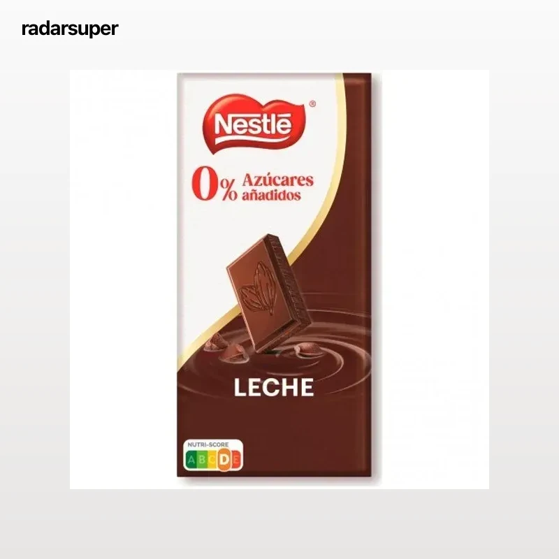 Chocolate con leche  Nestlé sin azúcar añadido 115 g.