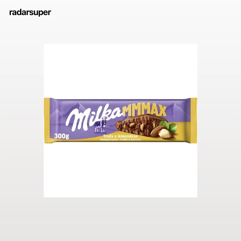 Chocolate con leche relleno de trufa y almendras Max Milka 300 g.