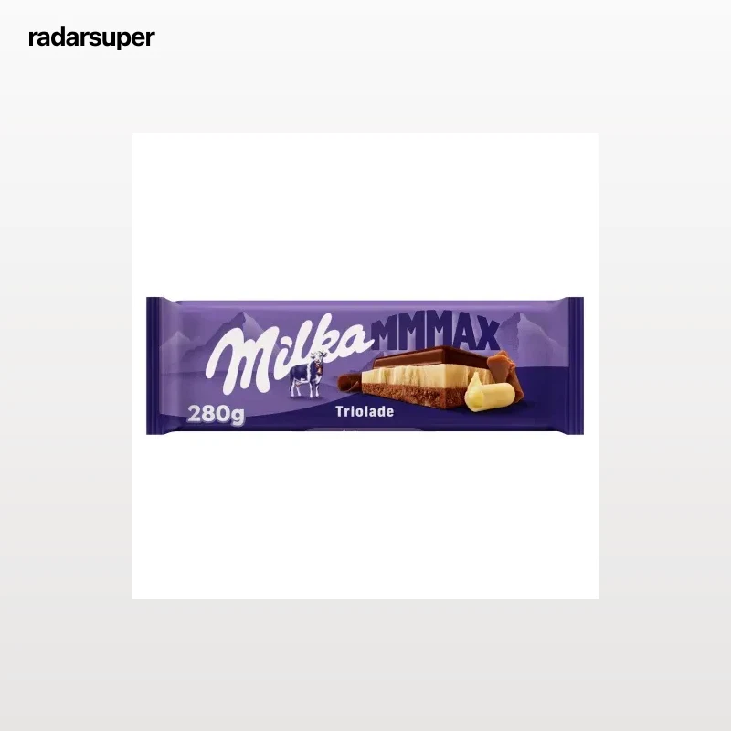 Chocolate con leche  triolade Milka 280 g.