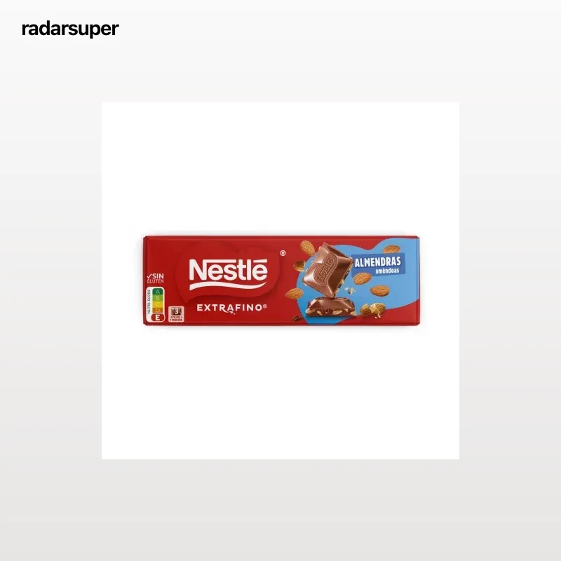 Chocolate con leche y almendras Nestlé Extrafino sin gluten 250 g.