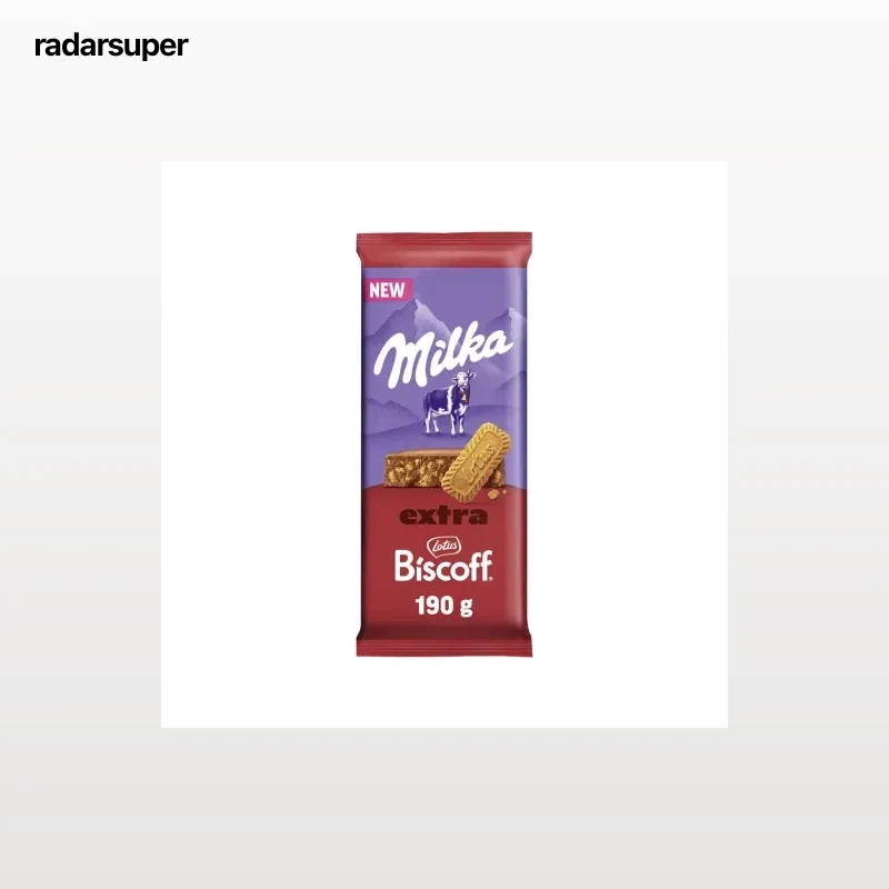 Chocolate con leche y trozos de galleta caramelizada Milka Lotus Biscoff 190 g.