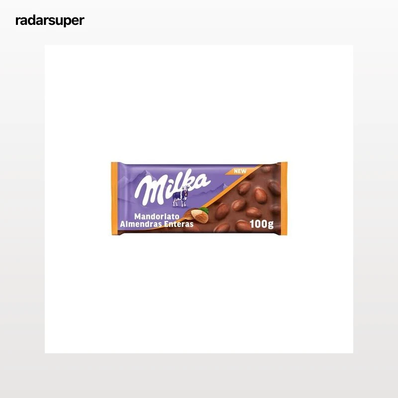 Chocolate con leche y almendras enteras Milka 100g