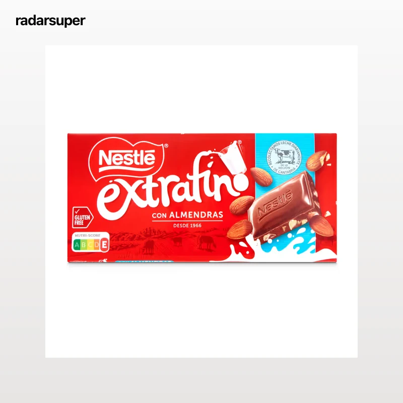 Chocolate con leche y almendras Nestlé Extrafino 123 g