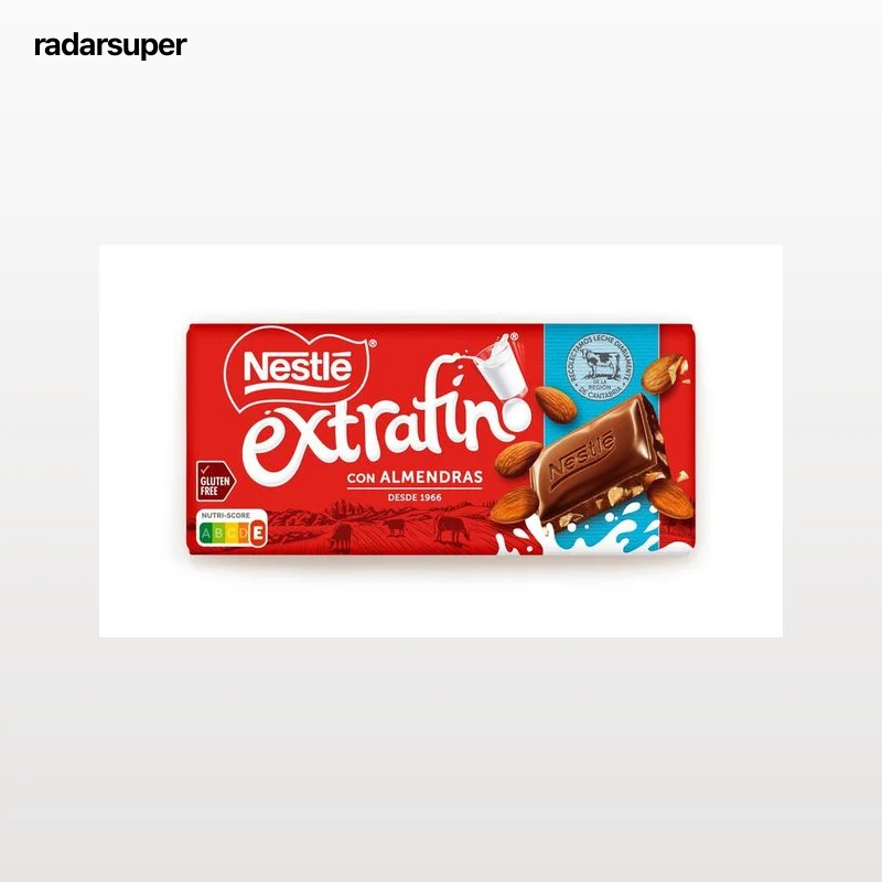 Chocolate con leche almendras Nestlé 123g