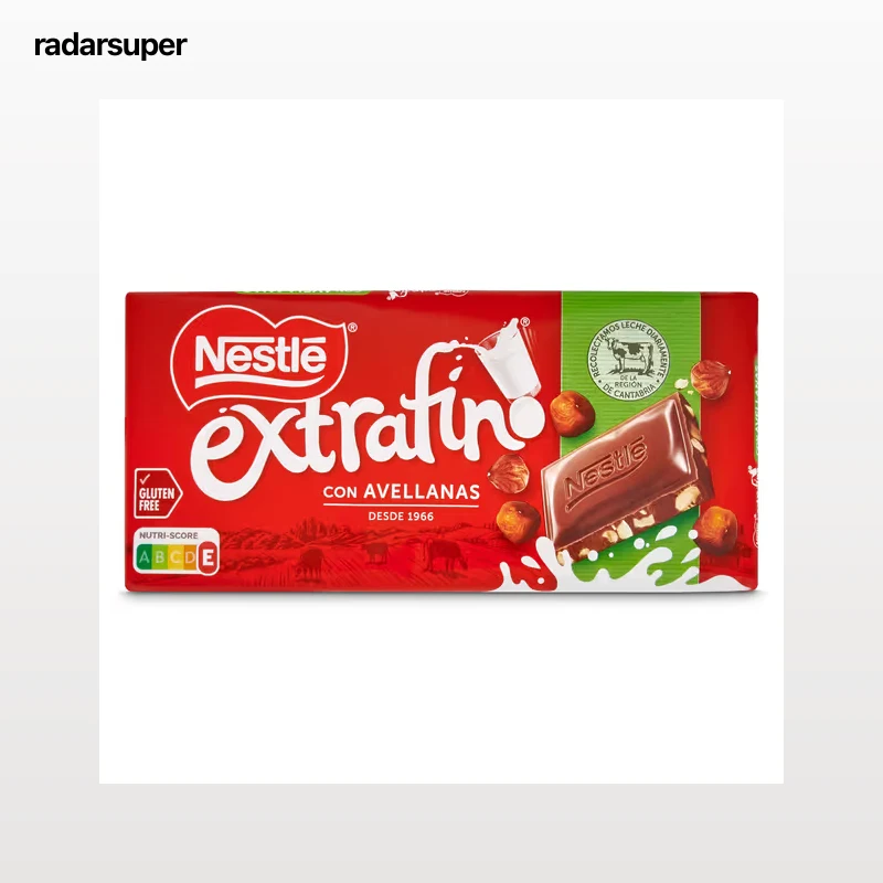 Chocolate con leche y avellanas Nestlé Extrafino 123 g
